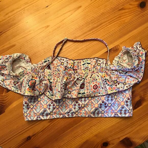 BLEU ROD BEATTIE Positano Off The Shoulder Bandeau Bikini Swim Top Size 10 - Picture 4 of 5